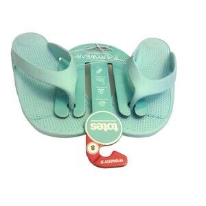 Totes Everywhere Flip-Flops Size 8 Robin's Egg Blue New